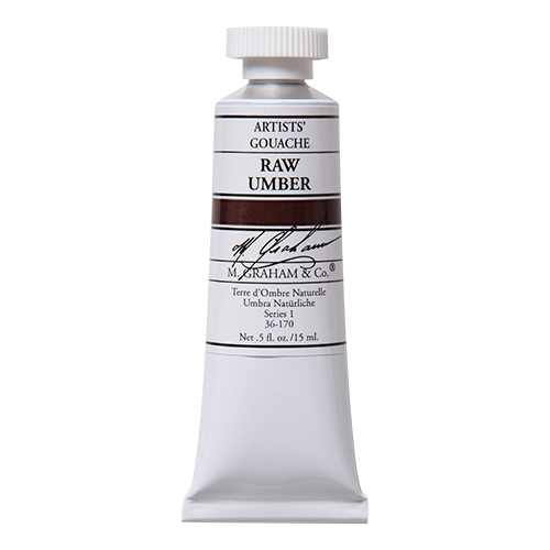 M. Graham Artists’ Gouache Color 15ml tubes (OPEN STOCK) (Raw Umber 170)