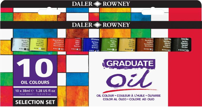 Daler-Rowney Graduate Oil Colour Paint Selection Set (10x38ml)