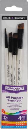 Daler-Rowney Graduate Short Handle Shader Brush Set (4X Brushes)