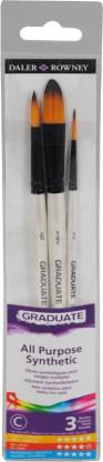 Daler-Rowney Graduate Short Handle Watercolour Brush Set (3X Brushes)
