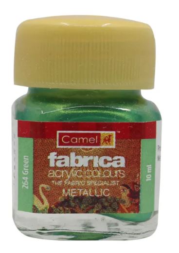 Camel Fabrica Metallic Acrylic Colour 264 Green 10 ml Pack of 4