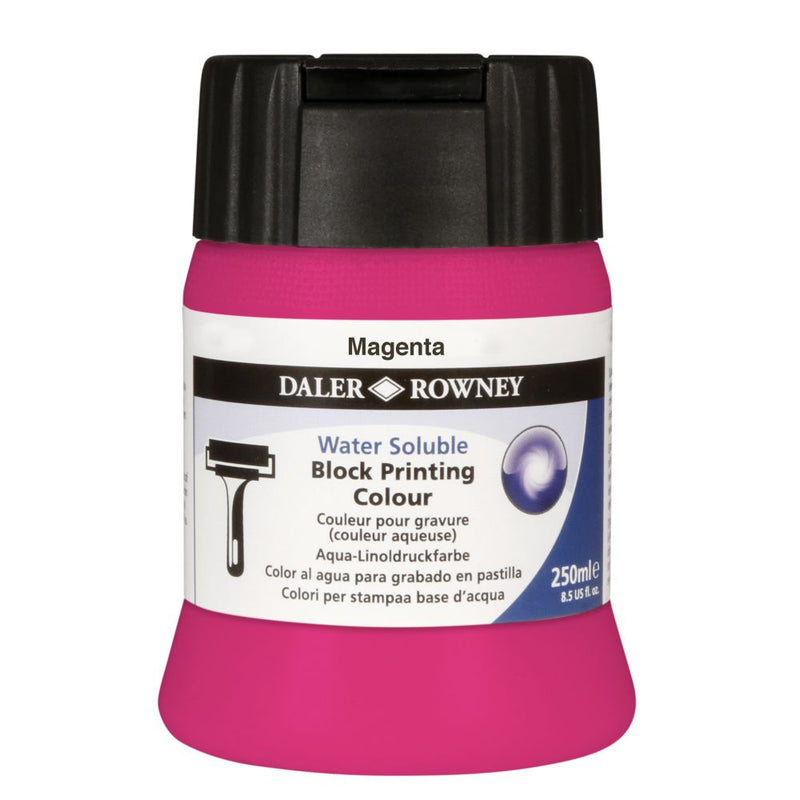 Daler-Rowney Water Soluble Block Printing Colour (250ml, Magenta) Pack of 1