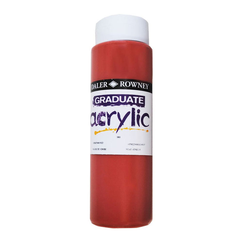 Daler-Rowney Graduate Acrylic Colour Paint Tube (500ml, Venetian Red-583) Pack of 1