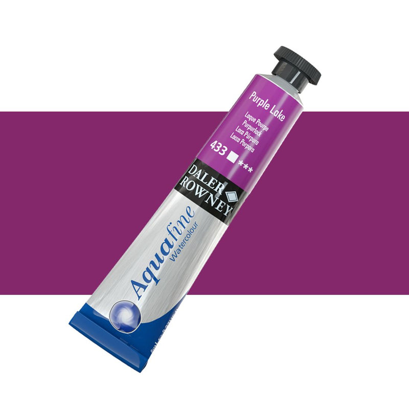 Daler-Rowney Aquafine Watercolour Metal tube (8ml, Purple Lake-433), Pack of 1