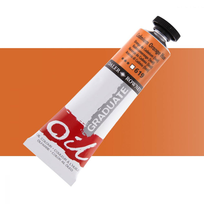Daler-Rowney Graduate Oil Colour Paint Metal Tube (38ml, Cadmium Orange Hue-619), Pack of 1