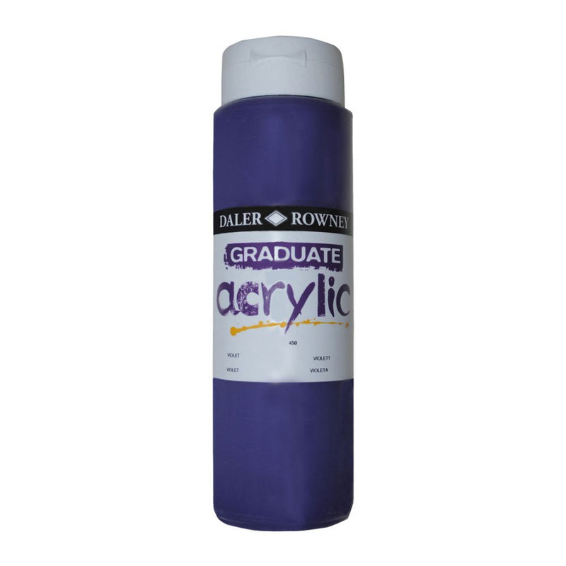 Daler-Rowney Graduate Acrylic Colour Paint Tube (500ml, Violet-450) Pack of 1