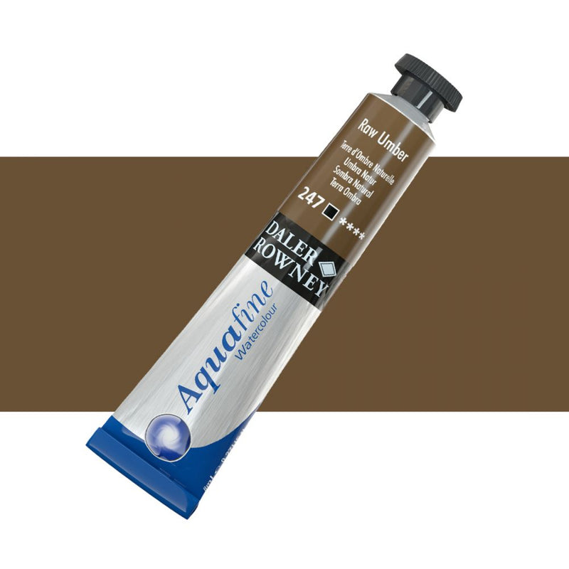 Daler-Rowney Aquafine Watercolour Metal tube (8ml, Raw Umber-247), Pack of 1