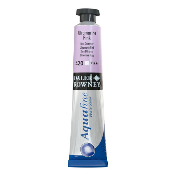 Daler-Rowney Aquafine Watercolour Metal tube (8ml, Ultramarine Pink-420), Pack of 1