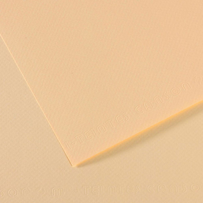 Canson Mi-Teintes 160 GSM Embossed 50 x 65 cm Coloured Paper Sheets (Ivory,25 Sheets)