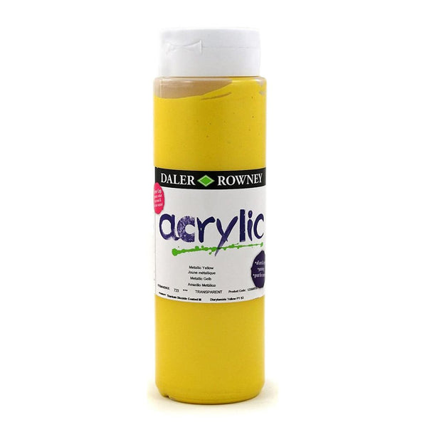 Daler-Rowney Graduate Acrylic Colour Paint Tube (500ml, Metallic Yellow-723) Pack of 1