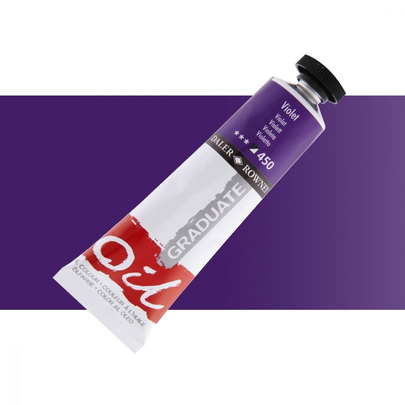 Daler-Rowney Graduate Oil Colour Paint Metal Tube (38ml, Violet-450), Pack of 1