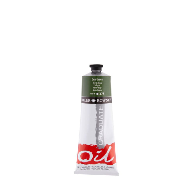 Daler-Rowney Graduate Oil Colour Paint Metal Tube (200ml, Sap Green-375) Pack of 1