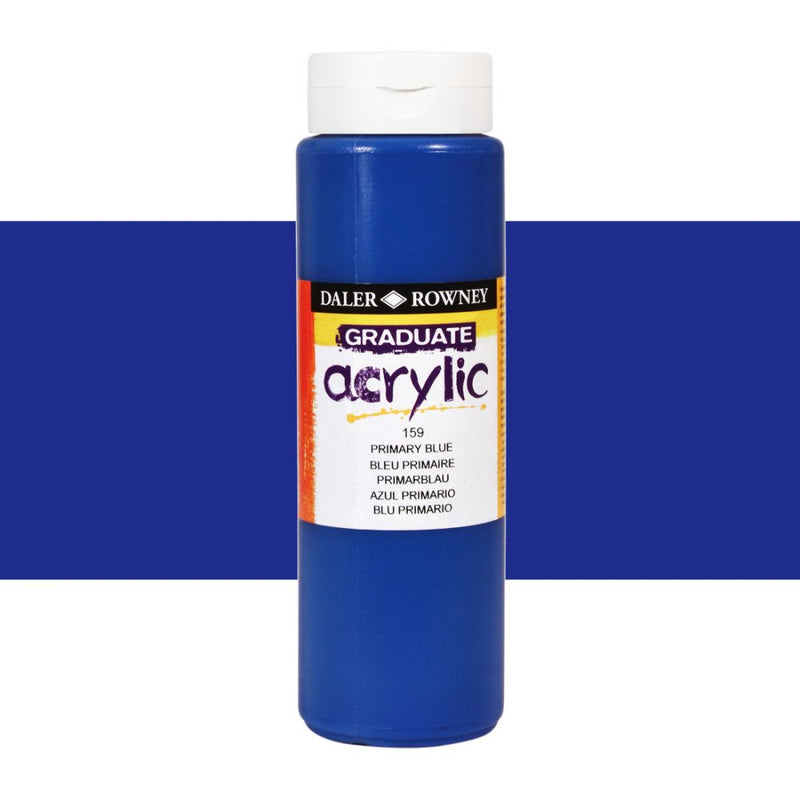 Daler-Rowney Graduate Acrylic Colour Paint Tube (500ml, Primary Blue-159) Pack of 1