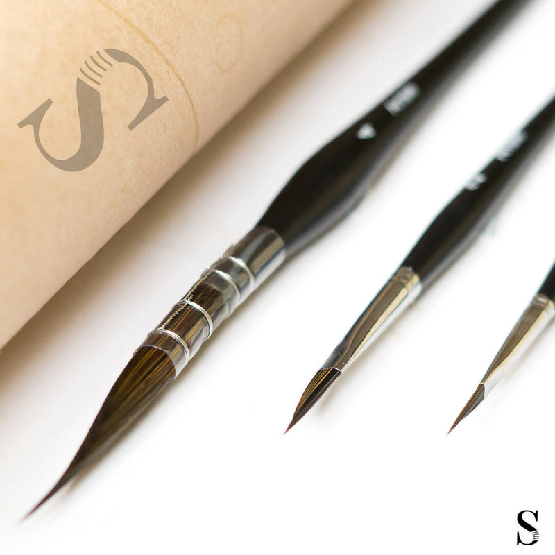 Stationerie Petal Set of 2 + Calligraphy Rigger Mop Brush Hybrid Set