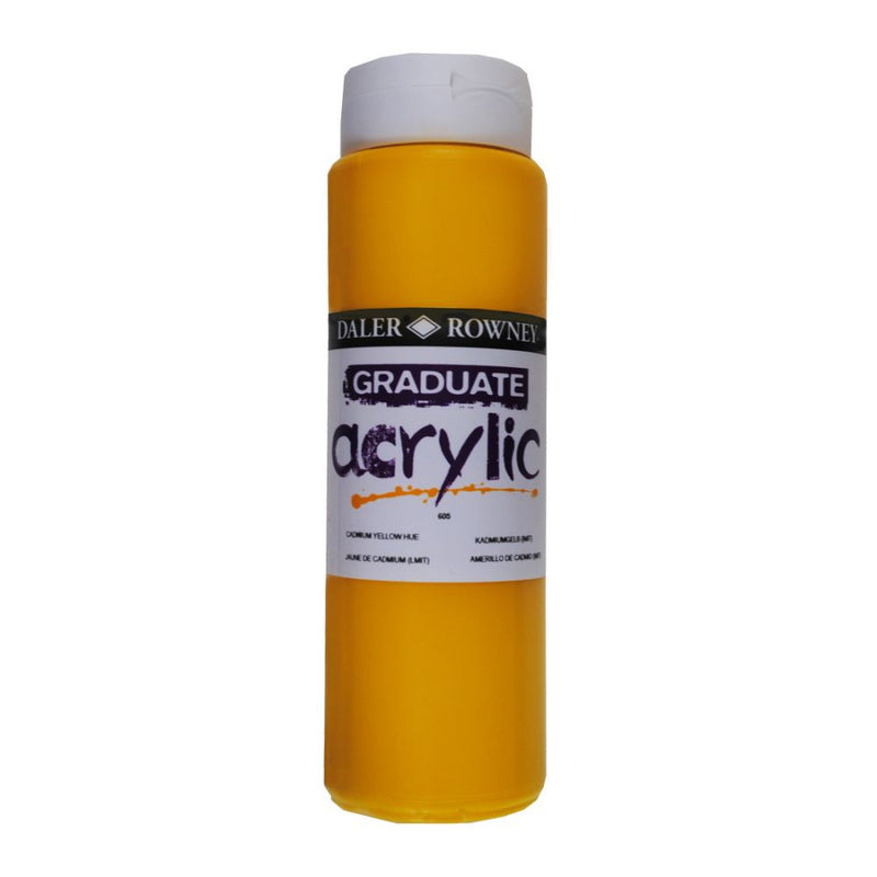 Daler-Rowney Graduate Acrylic Colour Paint Tube (500ml, Cadmium Yellow Hue-605) Pack of 1