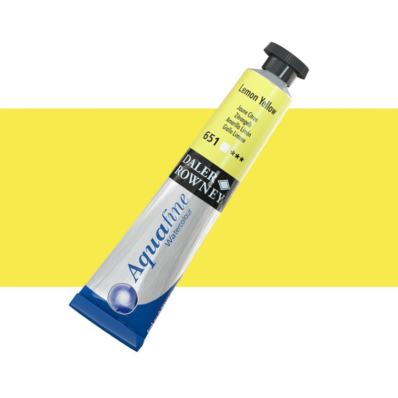 Daler-Rowney Aquafine Watercolour Metal tube (8ml, Lemon Yellow-651), Pack of 1