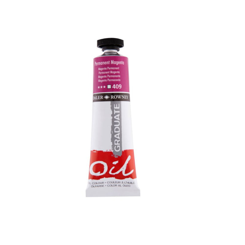 Daler-Rowney Graduate Oil Colour Paint Metal Tube (38ml, Permanent Magenta-409), Pack of 1