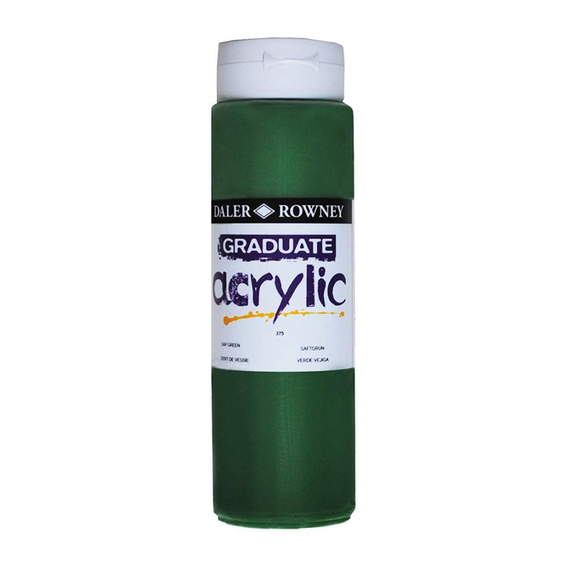 Daler-Rowney Graduate Acrylic Colour Paint Tube (500ml, Sap Green-375) Pack of 1