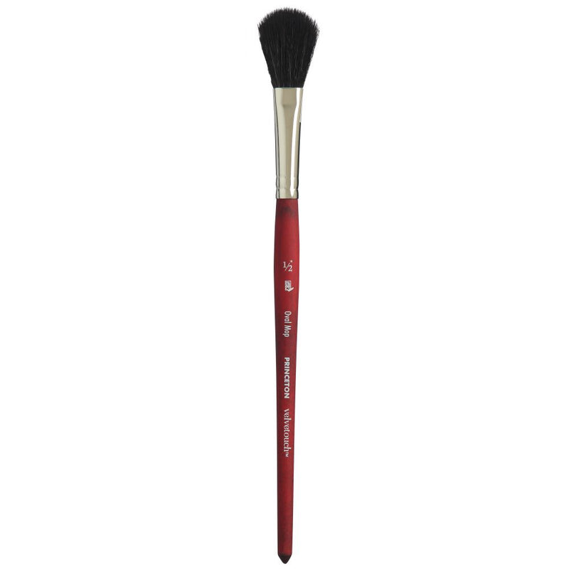 Princeton Velvetouch Short Handle Oval Mop Paintbrush (1/2 Inches)