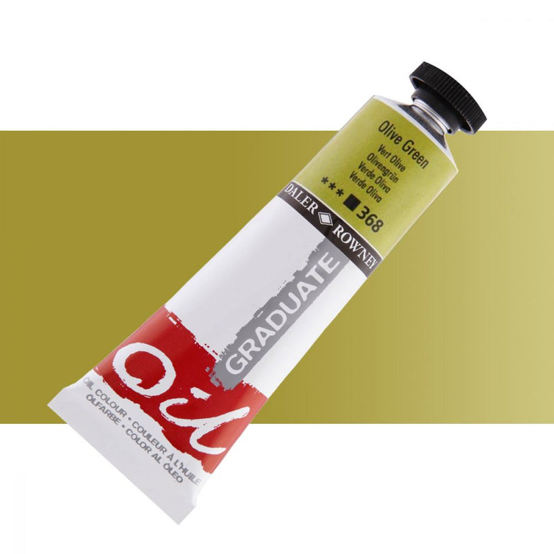 Daler-Rowney Graduate Oil Colour Paint Metal Tube (200ml, Olive Green-368) Pack of 1