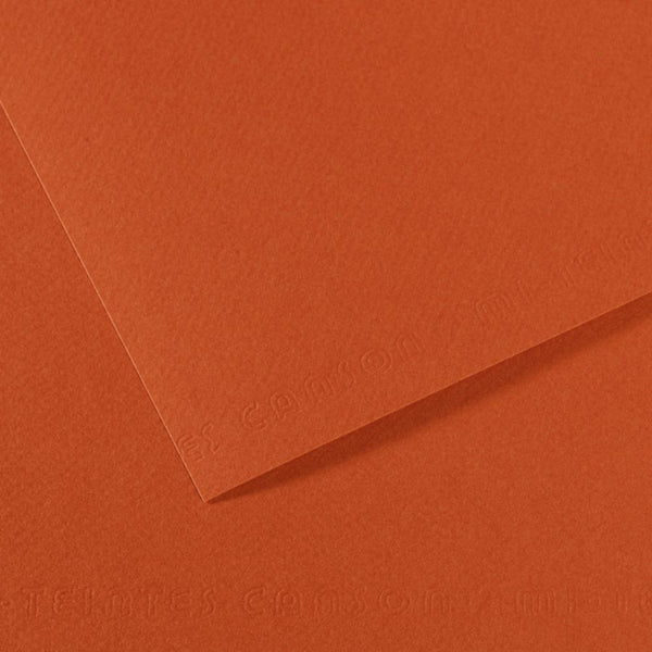 Canson Mi-Teintes 160 GSM Honeycomb Grain A4 21x29.7cm; Coloured Drawing Paper (10 Sheets, Red Earth)