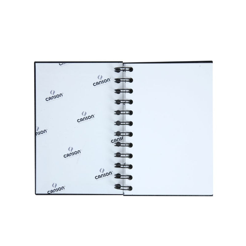 Canson One 100 GSM Light Grain 10.2 x 15.2 cm Drawing Paper Spiral Bound Book (White, 80 Sheets)