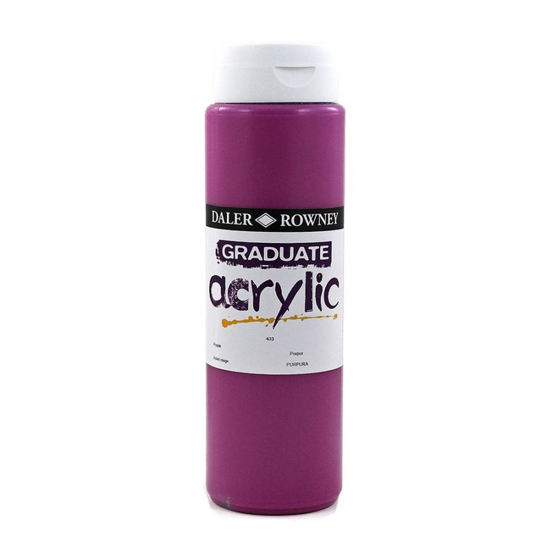 Daler-Rowney Graduate Acrylic Colour Paint Tube (500ml, Purple-433) Pack of 1