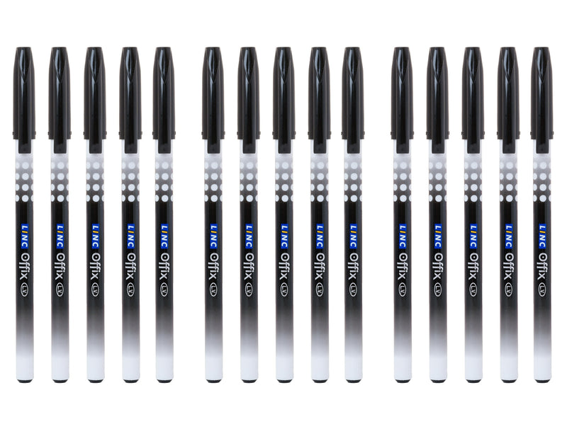 Linc Offix WBF Ball Pen Black Ink - 15 Pcs, 3 Pouch