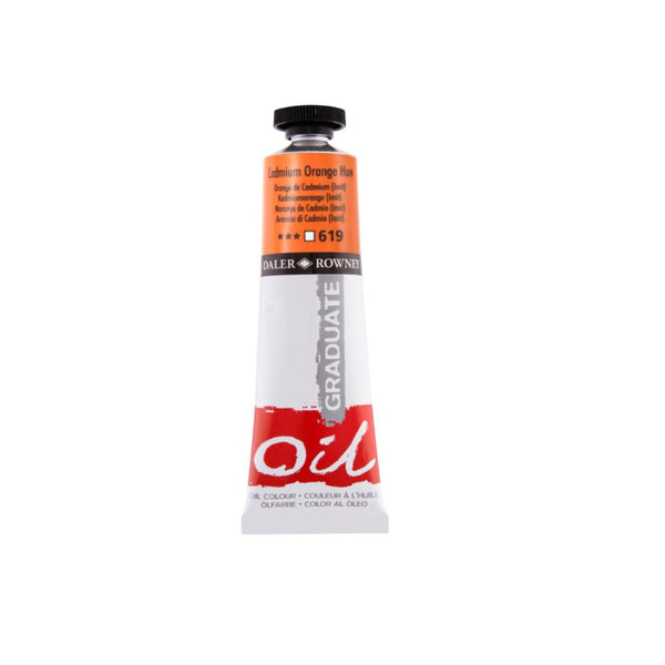 Daler-Rowney Graduate Oil Colour Paint Metal Tube (38ml, Cadmium Orange Hue-619), Pack of 1