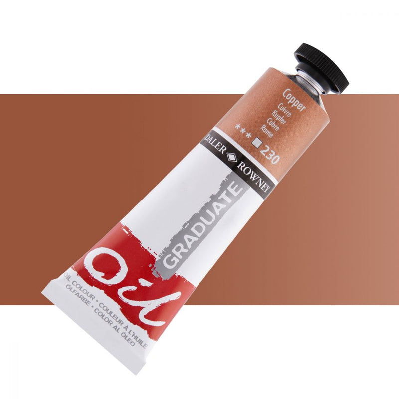 Daler-Rowney Graduate Oil Colour Paint Metal Tube (38ml, Copper-230), Pack of 1