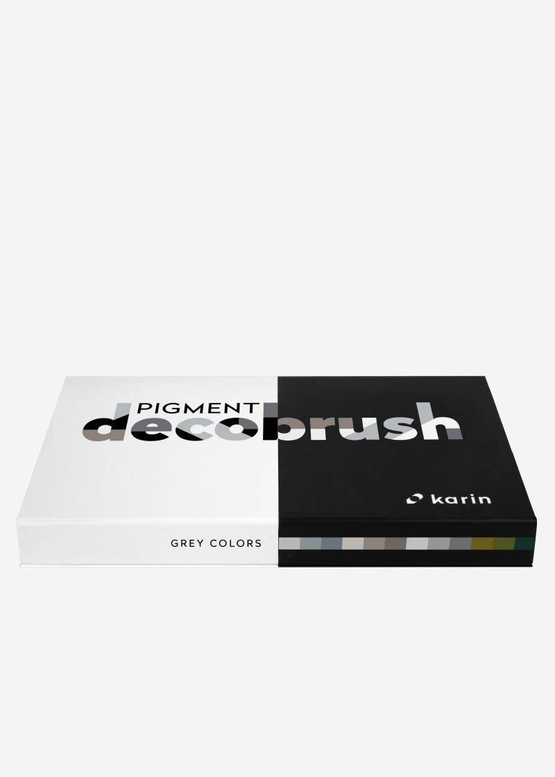 Karin Deco brush Pigment Gray Colors Collection 12 colors