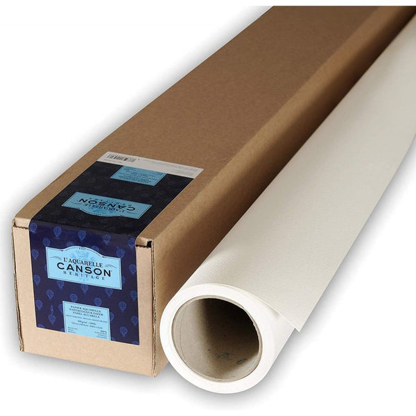 Canson Héritage Cotton 300 GSM Rough 1.52 x 4.575 M Paper Roll (White, 1 Roll)