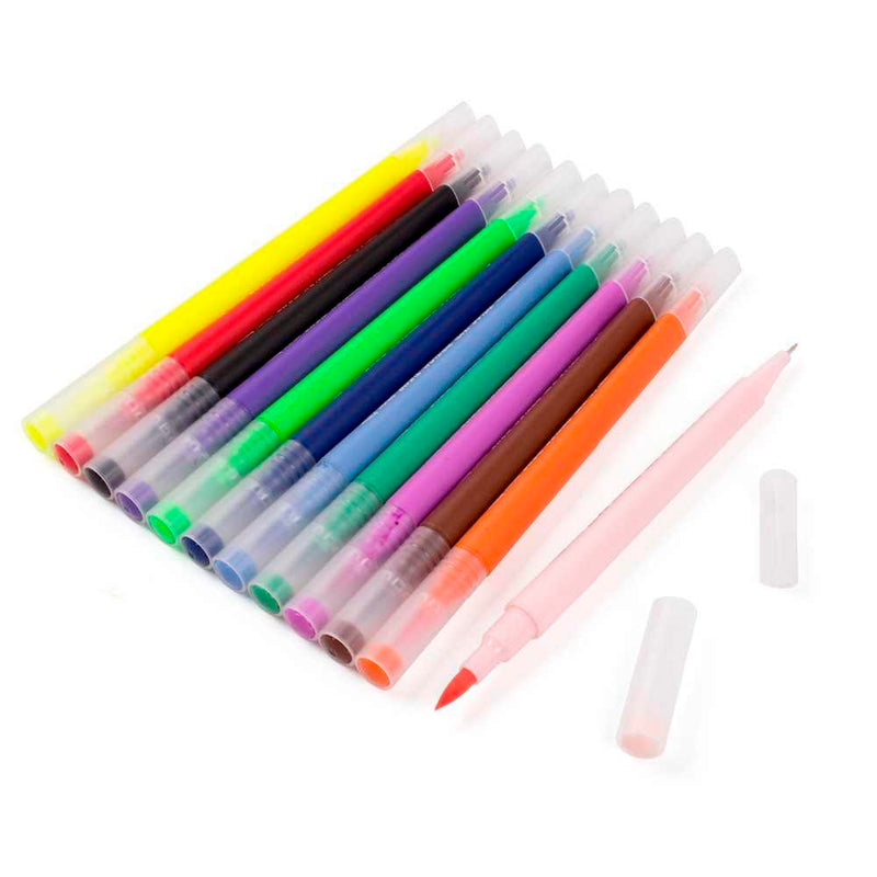 12 Color Dual Tip Alcohol Based Art Markers, Highlighters with