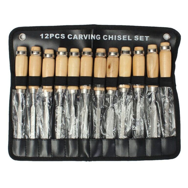 Asint 12 Pc Wood Carving Chisel Set Hand Woodworking Diy Tool Knife