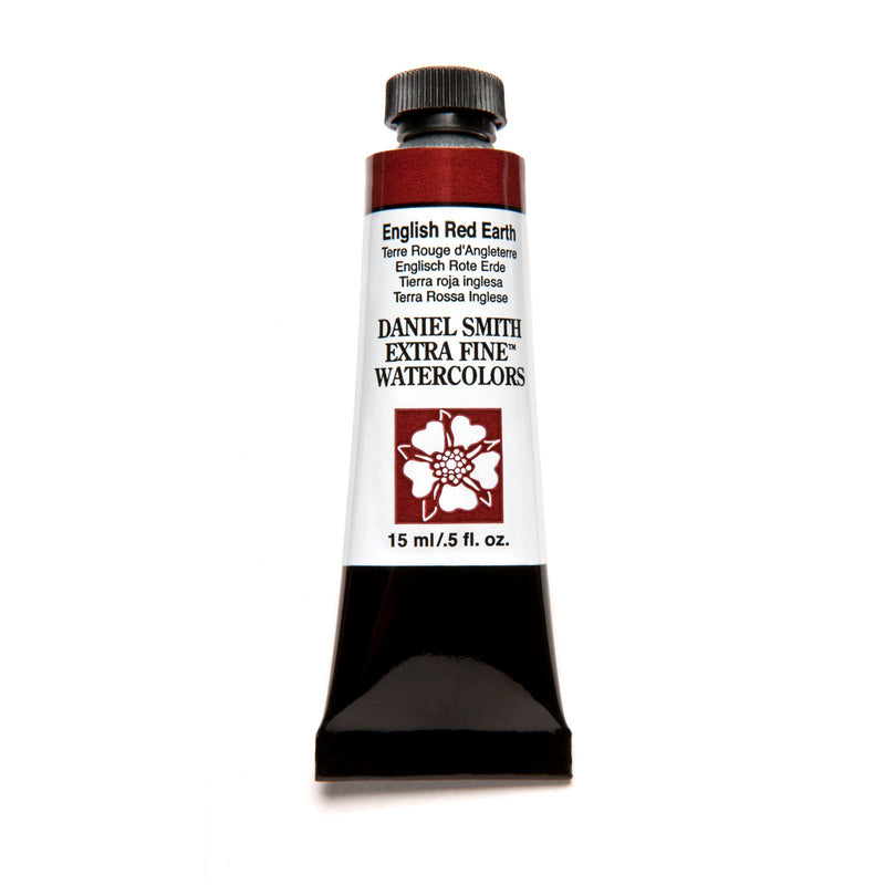 Daniel Smith Extra Fine Watercolor 15ml Paint Tube, English Red Earth