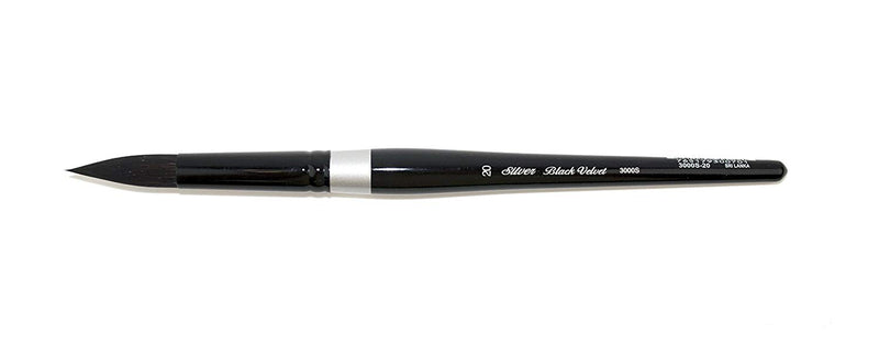 Silver Brush Black Velvet Short Handle Blend Brush, Round, Size 20 (3000S-20)