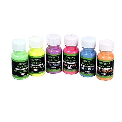 ASINT Lovely Night Glow Smooth Acrylic Set of 6 (20 ml Each)