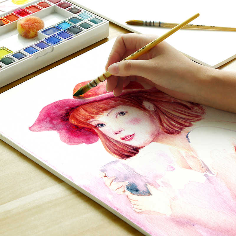 Baohong Watercolor Paper Pad 300GSM / Rough 180 x 125mm (7' X 4" INCH) Book (Artist Level)