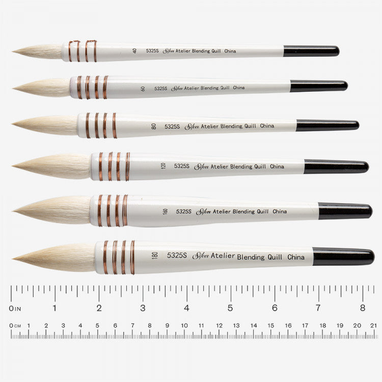 Silver Brush Silver Atelier Blending Quill, Round Size 160 (5325S-160)