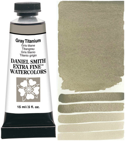 Daniel Smith Extra Fine Watercolor 15ml Paint Tube, Gray Titanium