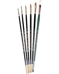 Silver Brush 7100S Renaissance Short Handle Premium Quality Brush Oil, Acrylic &amp; Watercolor individual brushes