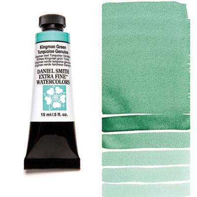 Daniel Smith Extra Fine Watercolor 15ml Paint Tube, Kingman Green Turquoise Genuine
