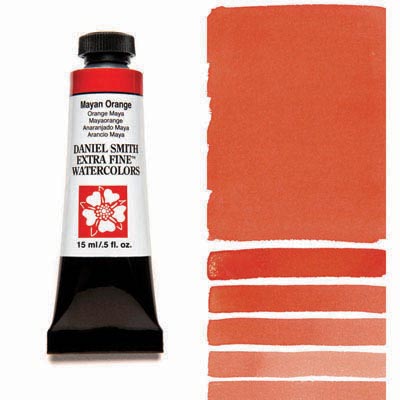 Daniel Smith Extra Fine Watercolor 15ml Paint Tube, (Mayan Orange)