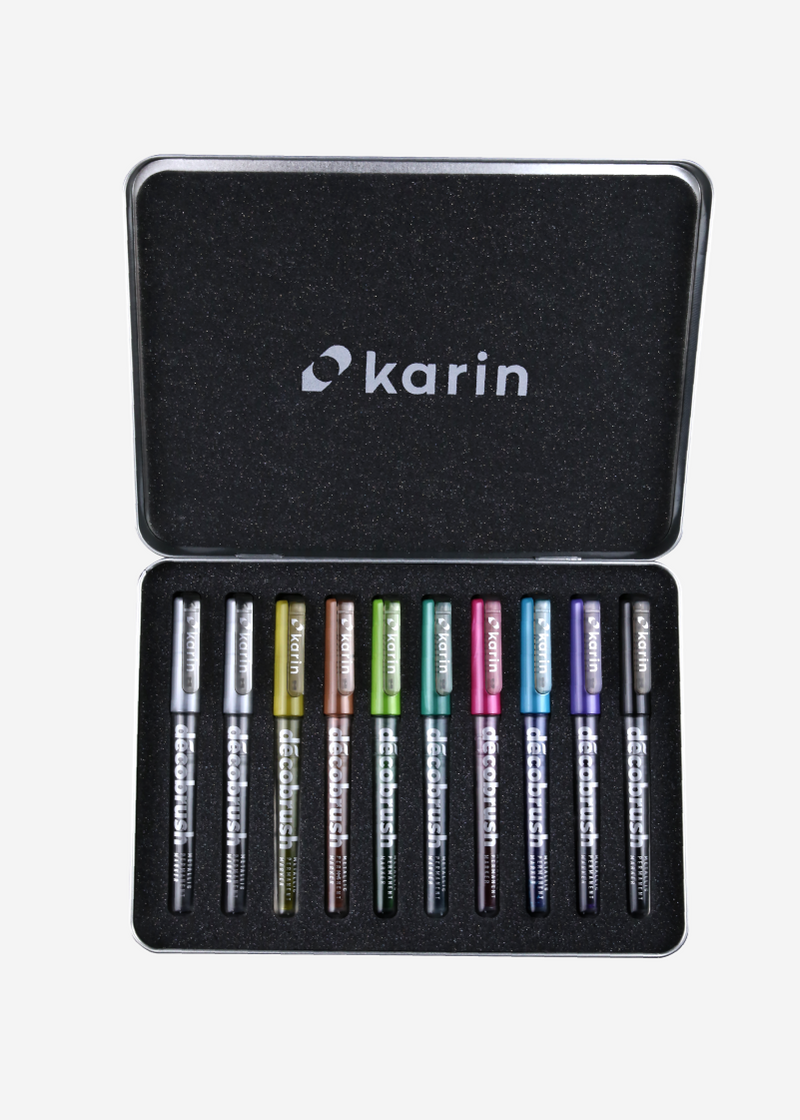 Karin brush marker Déco Metallic 10 Colours set
