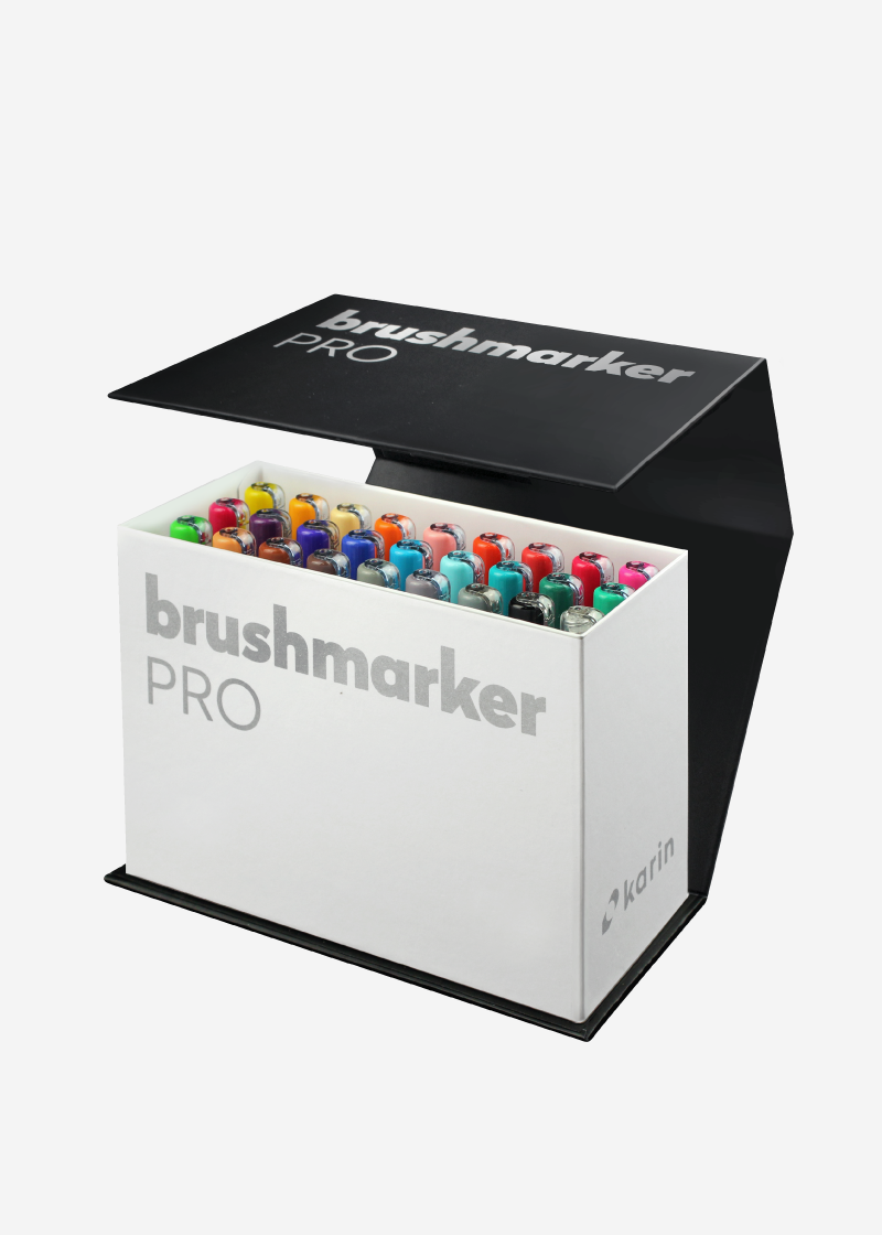Karin BrushMarker Pro Mini Box 26 colours + Blender Set