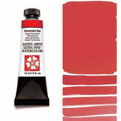 Daniel Smith Extra Fine Watercolor 15ml Paint Tube, Permanent Red