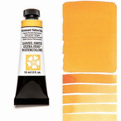 Daniel Smith Extra Fine Watercolor Colors Tube, 15ml, (Permanent Yellow Deep)