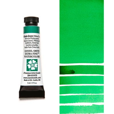 Daniel Smith Extra Fine Watercolor Colors Tube, 15ml, (Phthalo Green (Yellow Shade))
