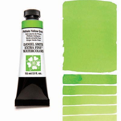 Daniel Smith Extra Fine Watercolor Colors Tube, 15ml, (Phthalo Yellow Green)