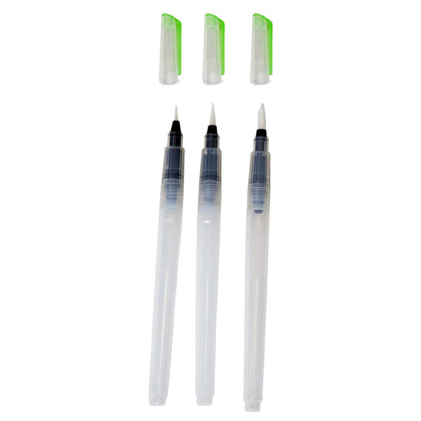 Asint 3 Sizes Water Brush Pen For Watercolor Calligraphy Drawing Tool Marker